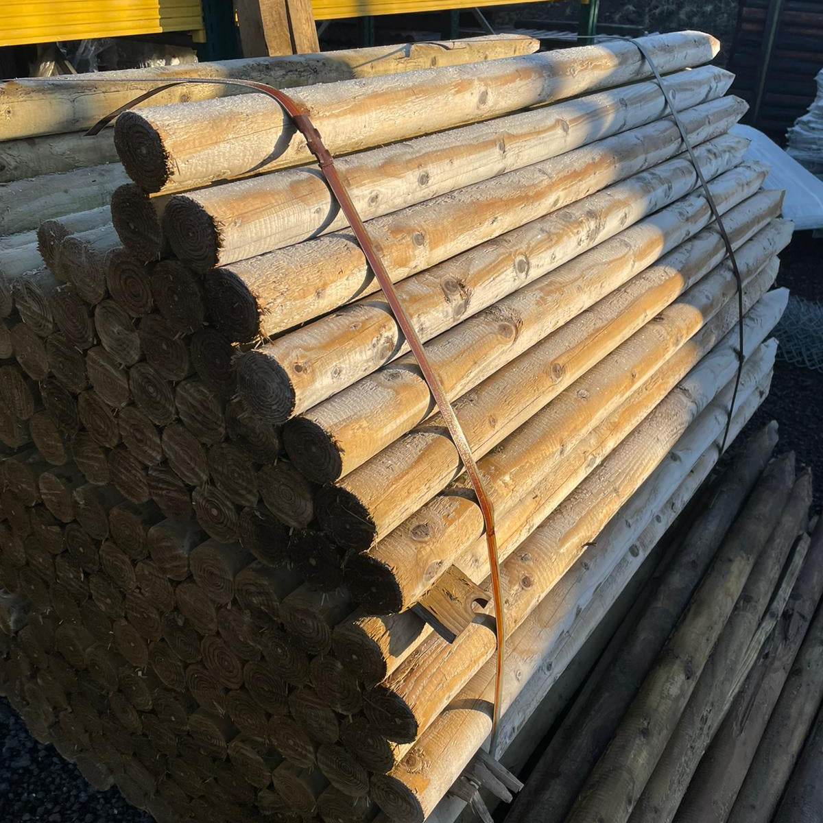1.65m x 73mm machine round pointed uc4 treated PERMAPOST — Alter Supplies