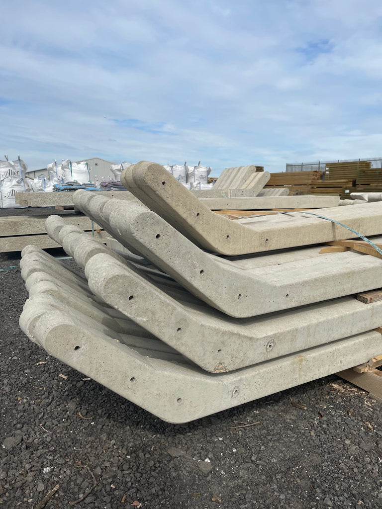 Cranked top intermediate concrete post 3075x125x75 - to suit 6ft chain —  Alter Supplies