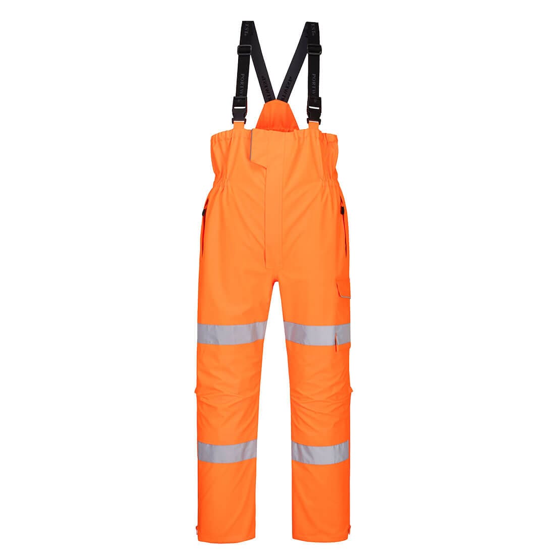 Portwest S594 Hi-Vis Extreme Rain Bib and Brace Orange