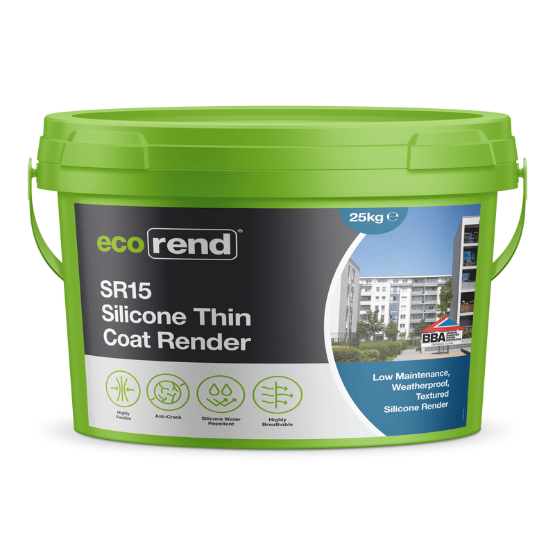 ECOREND SR15 Silicone Thin coat render 1.5mm Platinum Grey & Marble White