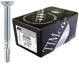 Timber to light section wing tip screws - 5.5mm x 85- box of 100