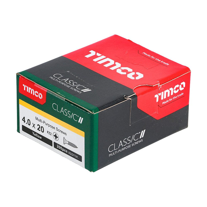 Timco - Classic Screw PZ2 CSK ZYP
4.0 x 20 - box of 200