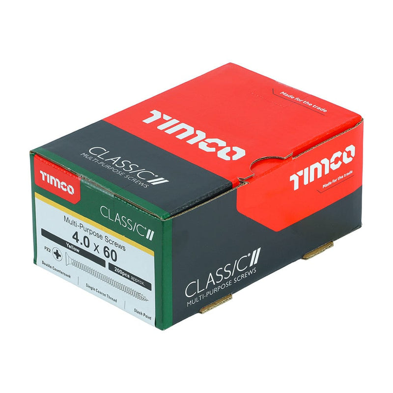 Timco - Classic Screw PZ2 CSK ZYP
4.0 x 60 - box of 200