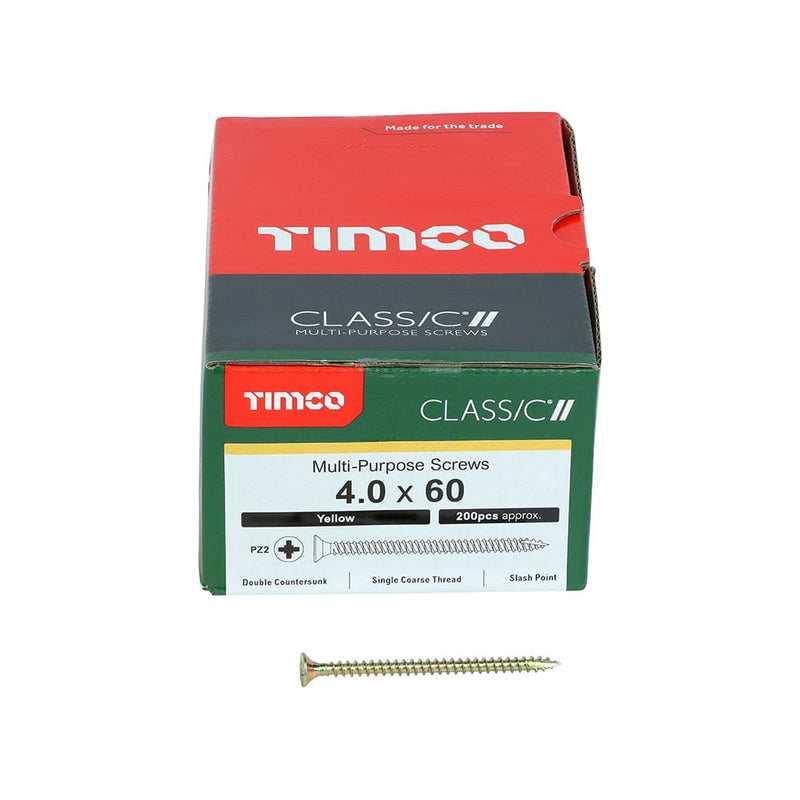 Timco - Classic Screw PZ2 CSK ZYP
4.0 x 60 - box of 200