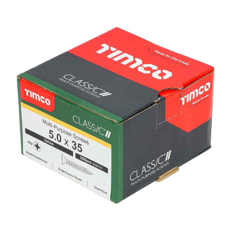 Timco - Classic Screw PZ2 CSK ZYP
5.0 x 35 - box of 200