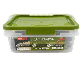 4.5 x 65	C2 Decking-Fix Premium Decking Screws - TUB - TX - Countersunk - Exterior - Green Tub	250