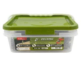 4.5 x 65	C2 Decking-Fix Premium Decking Screws - TUB - TX - Countersunk - Exterior - Green Tub	250