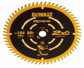 DeWALT DT1670 EXTREME FINE CIRCULAR SAW BLADE FOR DCS365 184 X 16MM X 60T