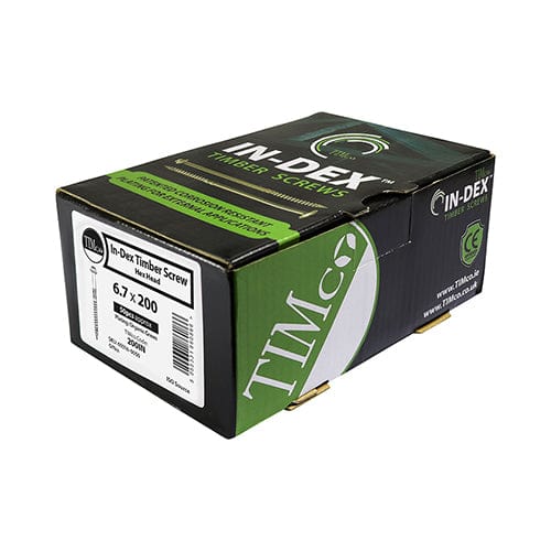 Timco - Timber Frame Screw HEX Green 6.7 x 87 - 50 PCS