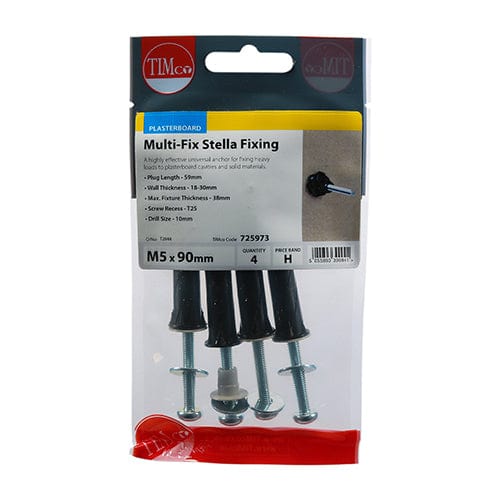 Timco - Multi-Fix Stella Fixing Black
M5 x 90 - 4 PCS