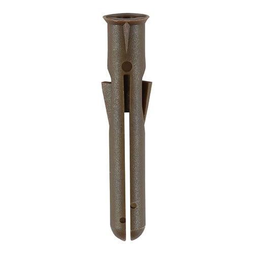 Timco - Prem Plastic Plug 100 - Brown 42mm - 100 PCS