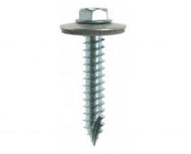 6.3mm X 45mm METAL FIX GASH POINT SCREW 8 ZINC PLATED STEEL TO WOOD WITH 16mm WASHER